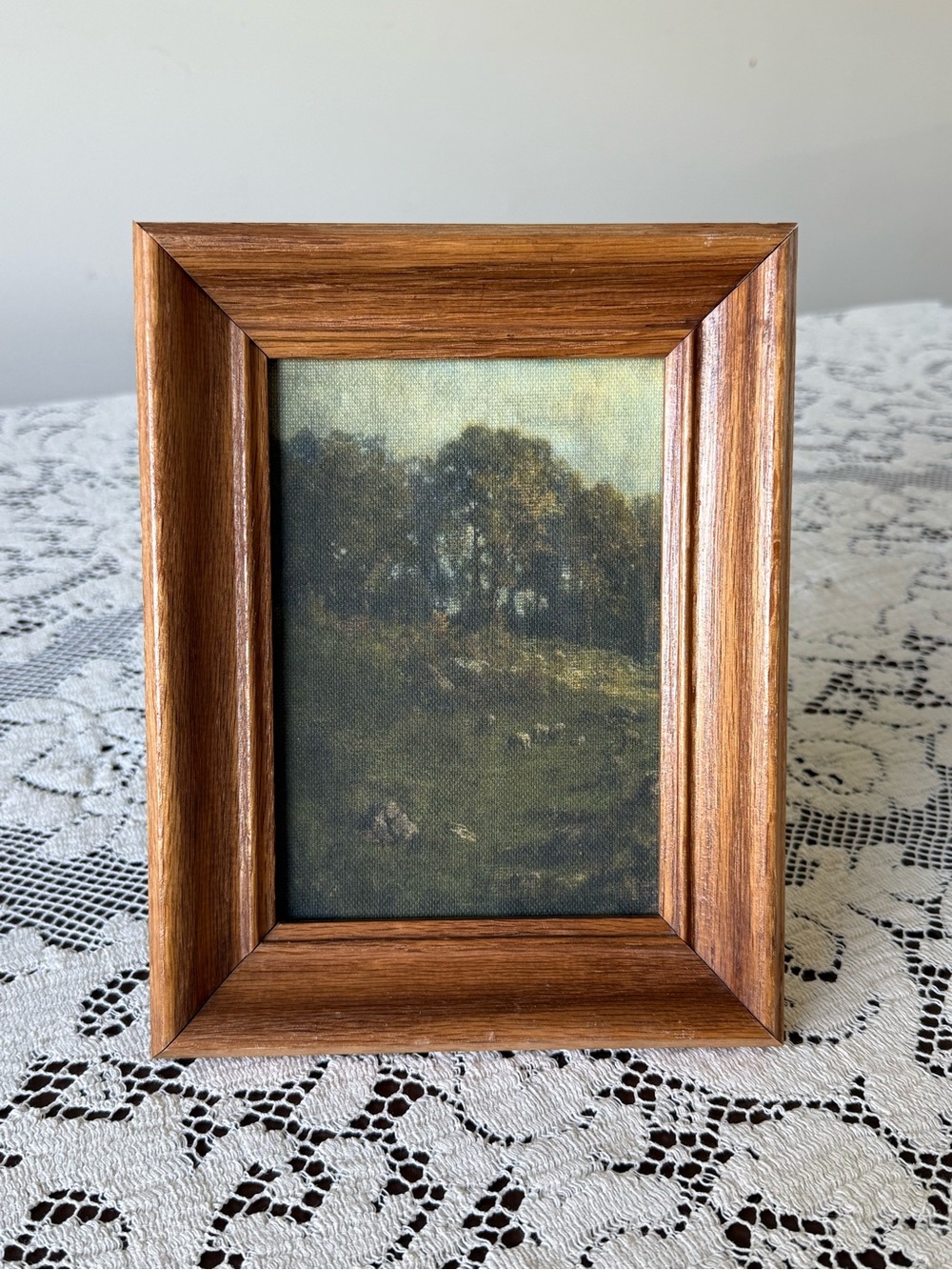 Pastoral Landscape Print on Canvas in Solid Wood Frame - Picture 2 of 4